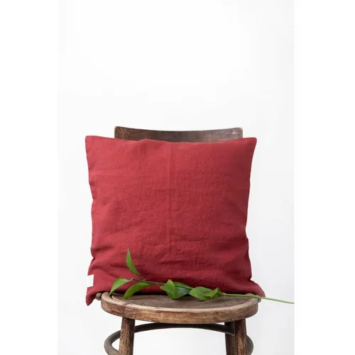 Linen Tales Crvena lanena jastučnica Classic, 40 x 40 cm