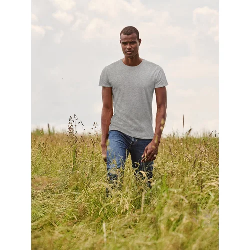 Fruit Of The Loom Grey Iconic Combed Cotton T-shirt