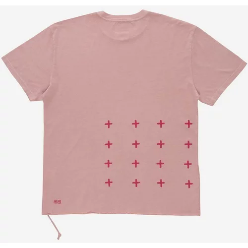 KSUBI Pamučna majica boja: ružičasta, s tiskom, MSP23TE025-PINK