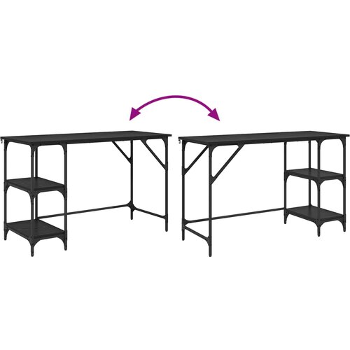  Stol Crni hrast 120 x 50 x 75 cm Konstruirano drvo Slike