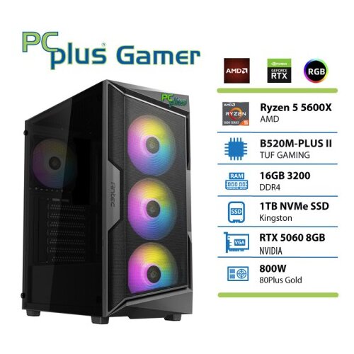 PCPLUS Gamer Ryzen 5 5600 16GB 1TB SSD RTX 5060 OC 8GB gaming namizni računalnik Cene