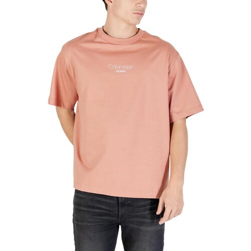 Calvin Klein Jeans Majice s kratkimi rokavi SS 16S RLXD FIT CKJ LV04RC851G Rožnata Slike