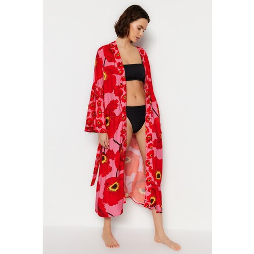 Trendyol Kimono & Caftan - Red - Relaxed fit Cijene