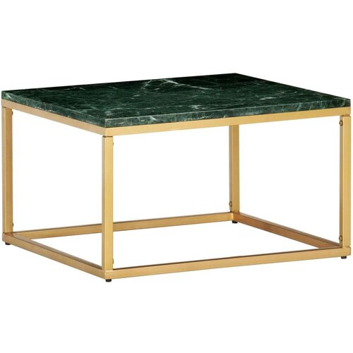 VidaXL Klubska mizica zelena 60x60x35 cm kamen z marmorno teksturo Slike