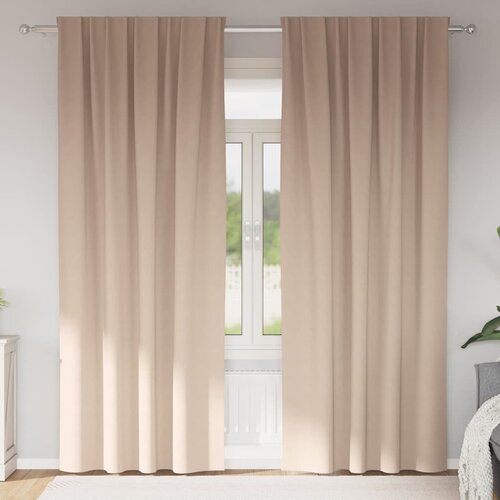  Zavjese za blackout s prstenovima 2 pcs Sivo-smeđa 260 x 140 cm Cijene
