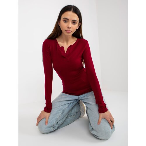 My Red Lips Blouse-EM-BZ-784.33P-burgundy Cene