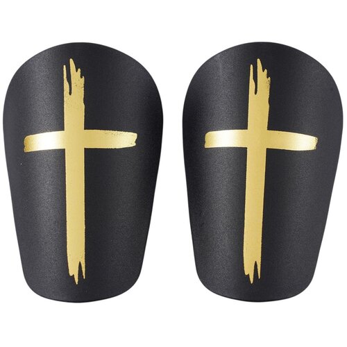 INF Nogometni &scaron;čitniki Cross, PU z EVA peno, 8cm x 5cm, 2 kosa Black&Gold, (5000302558) Cene