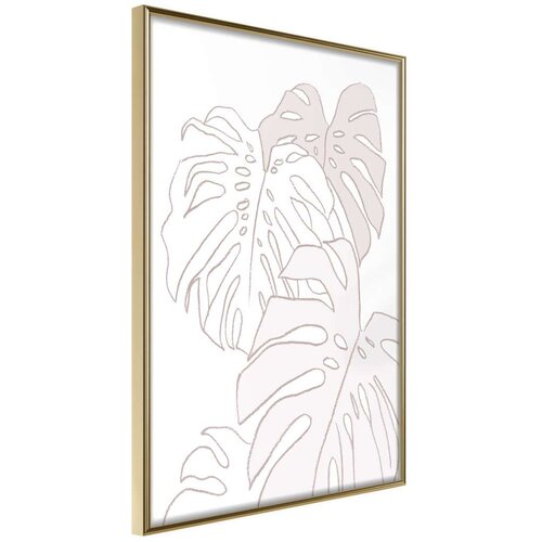  Poster - Beige Leaves 30x45 Slike