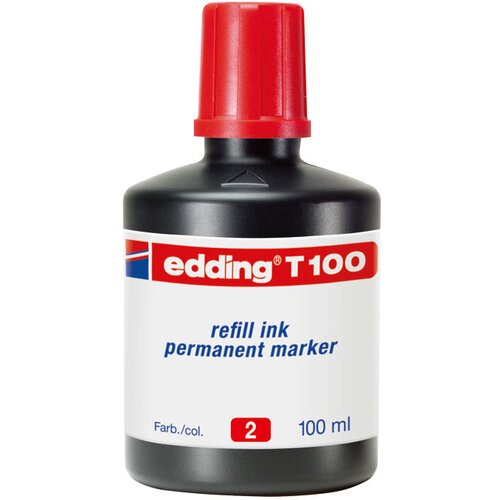  Tinta za marker permanentni 100ml edding t100 crvena Cijene
