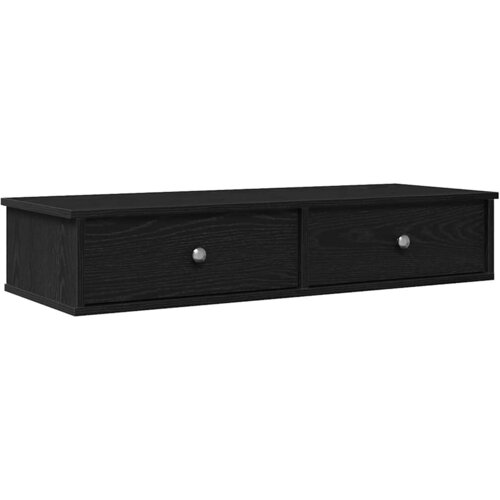 Maison Chic Stenska polica - Viseča Polica s predali črn 100x37,5x19 cm inženirski les, (21793439) Slike