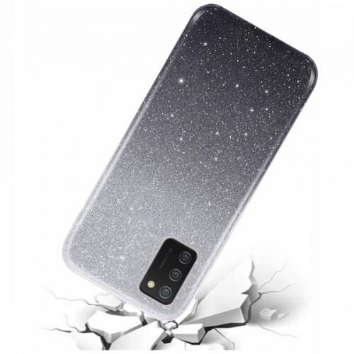 Nillkin silikonski ovitek z ble&amp;scaron;čicami bling 2v1 za samsung galaxy A03s A037 - srebrno siv Slike