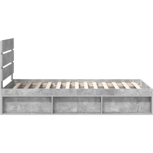  Okvir za krevet Beton 90 x 200 cm Čvrsto borovo drvo Slike