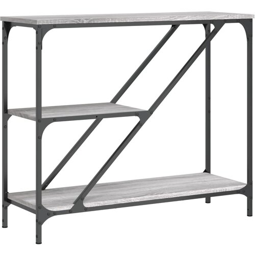 Maison Chic konzolna miza - miza ob steni siva sonoma 88,5x30x75 cm inženirski les, (21785891) Slike