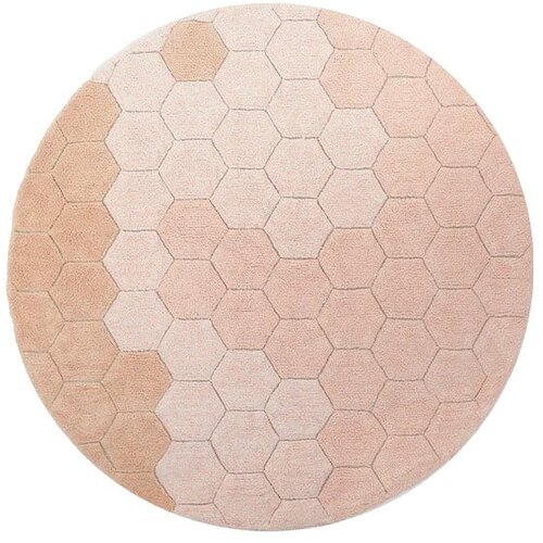 Lorena Canals Svijetlo ružičasti periv/ručno rađen pamučan okrugao tepih ø 140 cm Honeycomb Rose – Cijene