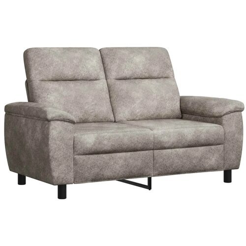  Set sofe 2 pcs Svjetlosiva Umetnička suknja koža - Svjetlosiva 2-sjedalo (120 cm) + 3-sjedalo Slike