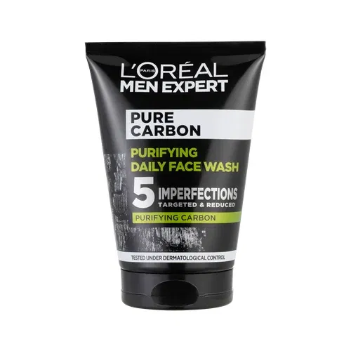 L´Oréal Paris men Expert Pure Carbon Purifying Daily Face Wash gel za čišćenje lica za normalnu kožu 100 ml za muškarce