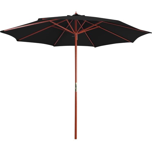 vidaXL Suncobran s drvenom šipkom 300 x 258 cm crni Cene