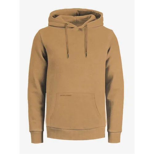 Jack & Jones Light Brown Mens Hoodie Drew - Men