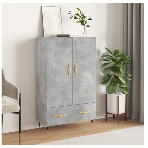 vidaXL Visoka komoda boja betona 69 5 x 31 x 115 cm konstruirano drvo Cijene