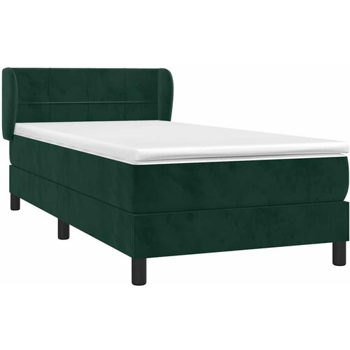 Box spring krevet s madracem tamnozeleni 100x200 cm bar&amp;scaron;unasti Slike