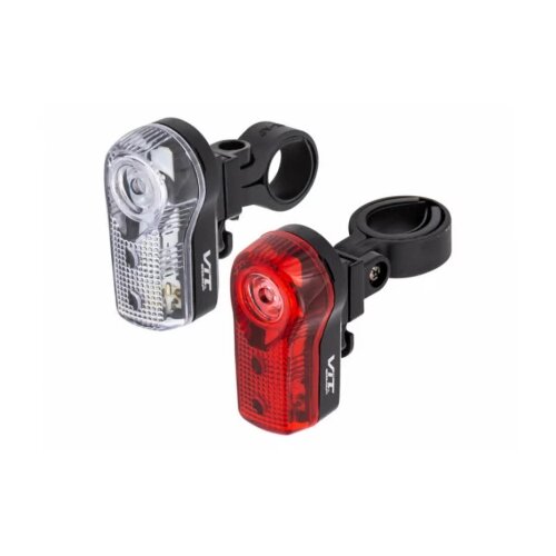 ViTcomp lampa prednja i zadnja revolution 3 white/red led za volan i sedlo Cene