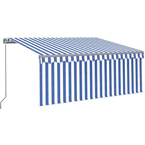 Maison Chic Ročno zložljiva tenda - Senčniki s senčilom 3x2,5 m modra in bela, (22038645) Cene