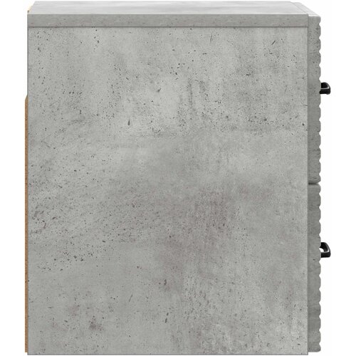  Noćni ormarić za montažu na zid Betonska siva 34,5 x 33 x 40 cm Slike