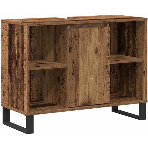  Kupaonski ormar Staro drvo 80 x 33 x 60 cm Konstruirano drvo Slike