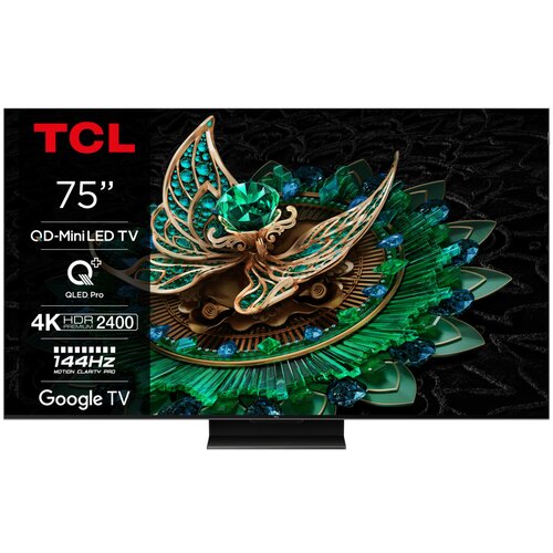 Tcl 75"C765 QD-Mini LED 4K TVHDR 2400 nits; QLED PRO;ONKYO 2.1ch; 144Hz VRR; Google TV Cijene