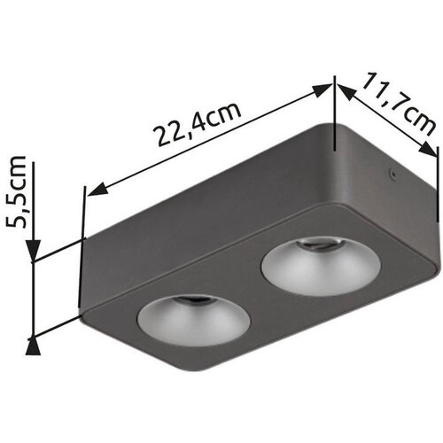 Globo 43100-2 - LED plafonsko svetlo HANGARAU LED/11W/230V 11,7x22,4 cm Slike