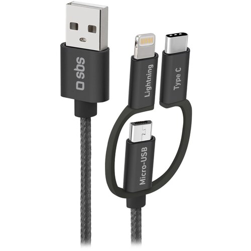 Sbs 3-in-1-Kabel 1.2m Kabel schwarz Cene