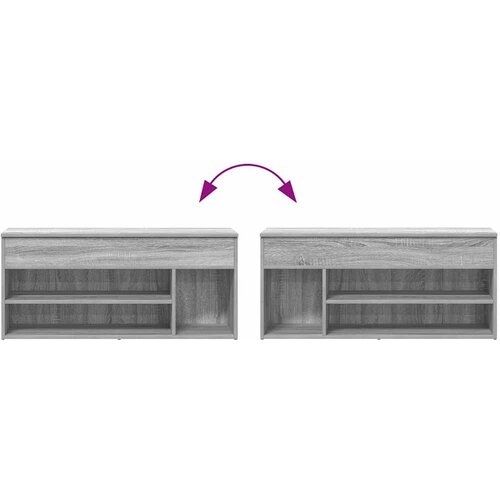  Klupa za cipele boja hrasta 102x30,5x45 cm konstruirano drvo Slike
