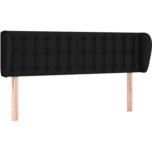 Maison Chic posteljno vzglavje - vzglavna omarica - nočna omarica z u&amp;scaron;esi črno 147x23x78/88 cm blago, (21709105) Slike
