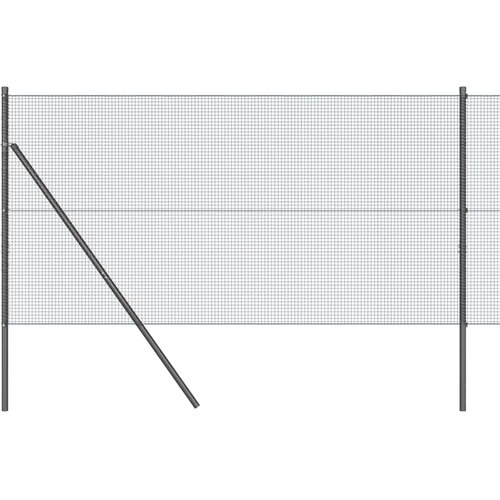 vidaXL Ogrodje s stebri Siva 1 x 10 m Jeklo, (5000096454) Cene