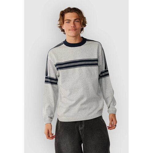 Rip Curl Archive Twu Stripe Crew Knit Pulover grey marle Cene