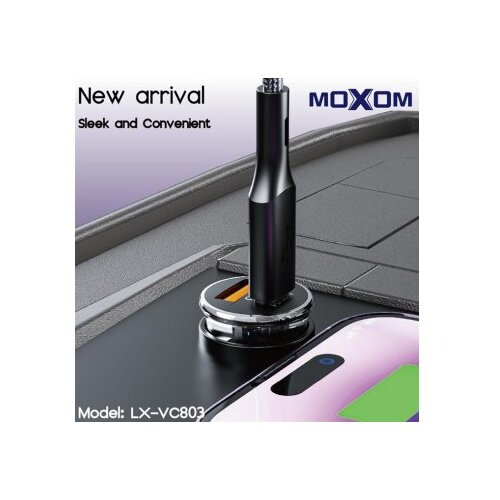 Moxom auto punjač LX-VC803 pd+qc 30W/ crna Cene