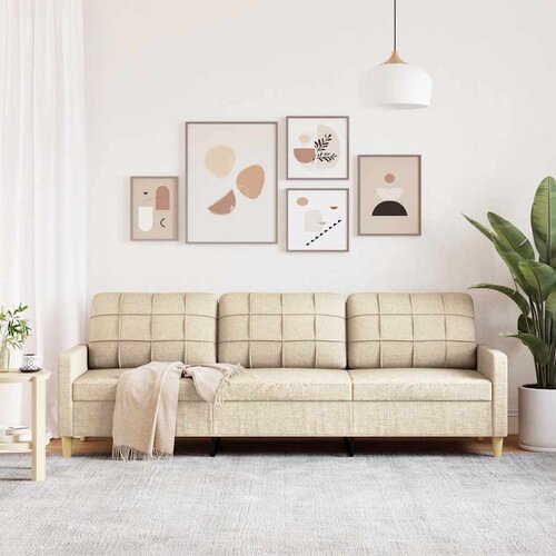  Trosjed od tkanine krem 210 cm Slike