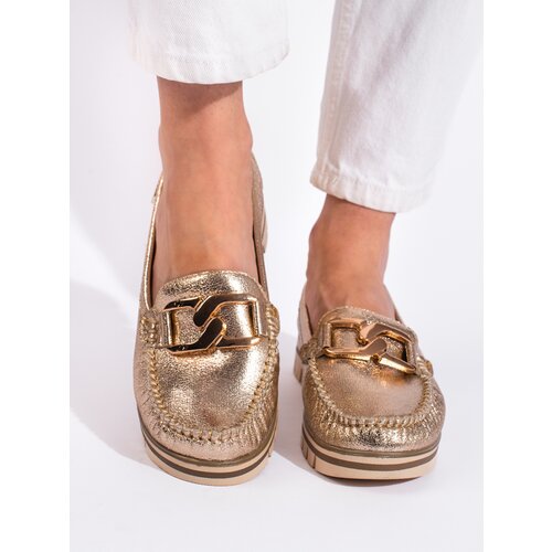 GOODIN Women's gold platform loafers Cijene