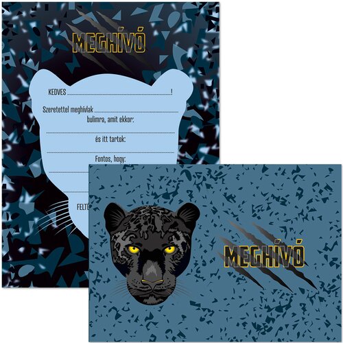 Ars Una Black Panther set od 10 pozivnica s kuvertama Cene