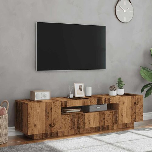  ormarić LED boja drva 160x35x40 cm konstruirano drvo Slike