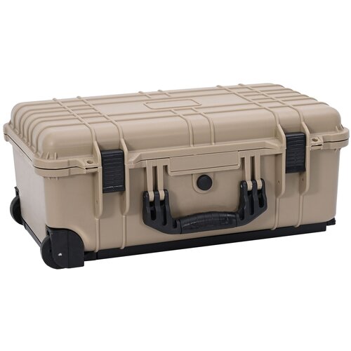 vidaXL Opremljen zaščitni trdi kovček na kolesih s potegnjenim ročajem pesek Cene