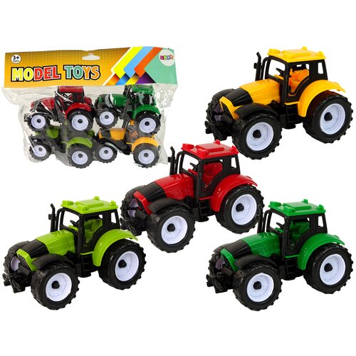  Set of Agricultural Tractors Farm 4 Colorful Pieces Cene