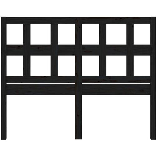  Uzglavlje za krevet crni 145,5 x 4 x 100 cm od masivne borovine Slike