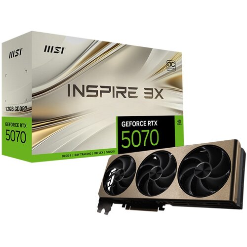 MSI RTX 5070 12GB Inspire 3X OC GDDR7 3 Fan Slike