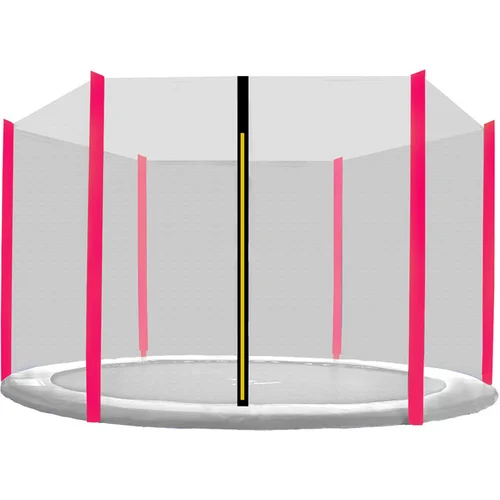 Aga Zaštitna mreža za trampolin ukupnog promjera 305 cm na 6 šipki AGA MR1510OUT-6Pink - crna mreža/roza