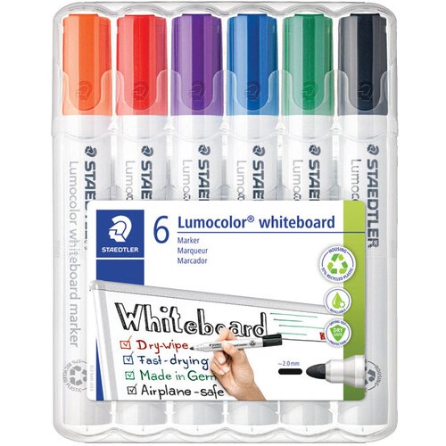 Marker ZA BIJELU PLOČU 2MM PK6 RECIKLIRANI LUMOCOLOR STAEDTLER 351 WP6 Cijene