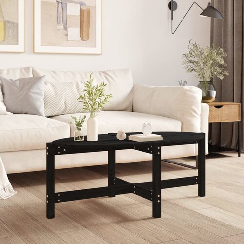  Stolić za kavu crni 118 x 63 x 45 cm od masivne borovine Cijene