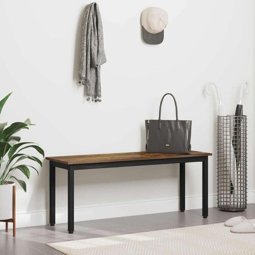  Klupa Dimni hrast 110 x 35 x 45 cm Konstruirano drvo Slike