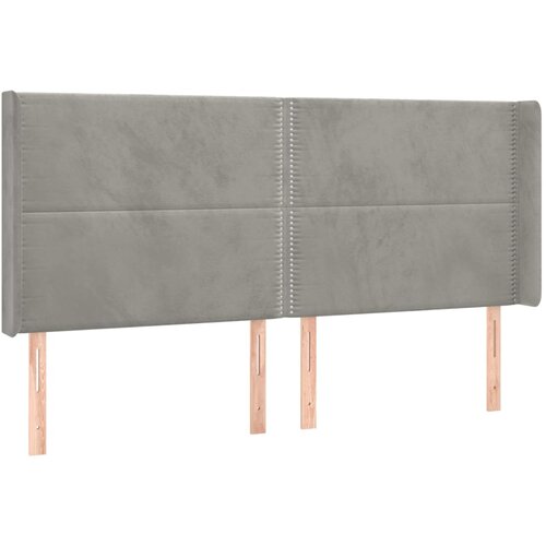 Maison Chic vzglavna omarica - nočna omarica - posteljna omarica z u&amp;scaron;esi svetlo sivo 163x16x118/128 cm žamet, (21707811) Slike