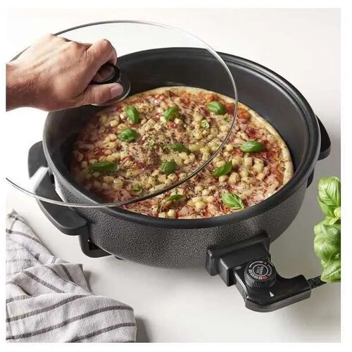 Royalty rlpp18214p električni tiganj za pizzu sa pregradom 42x9cm 1500w Cene